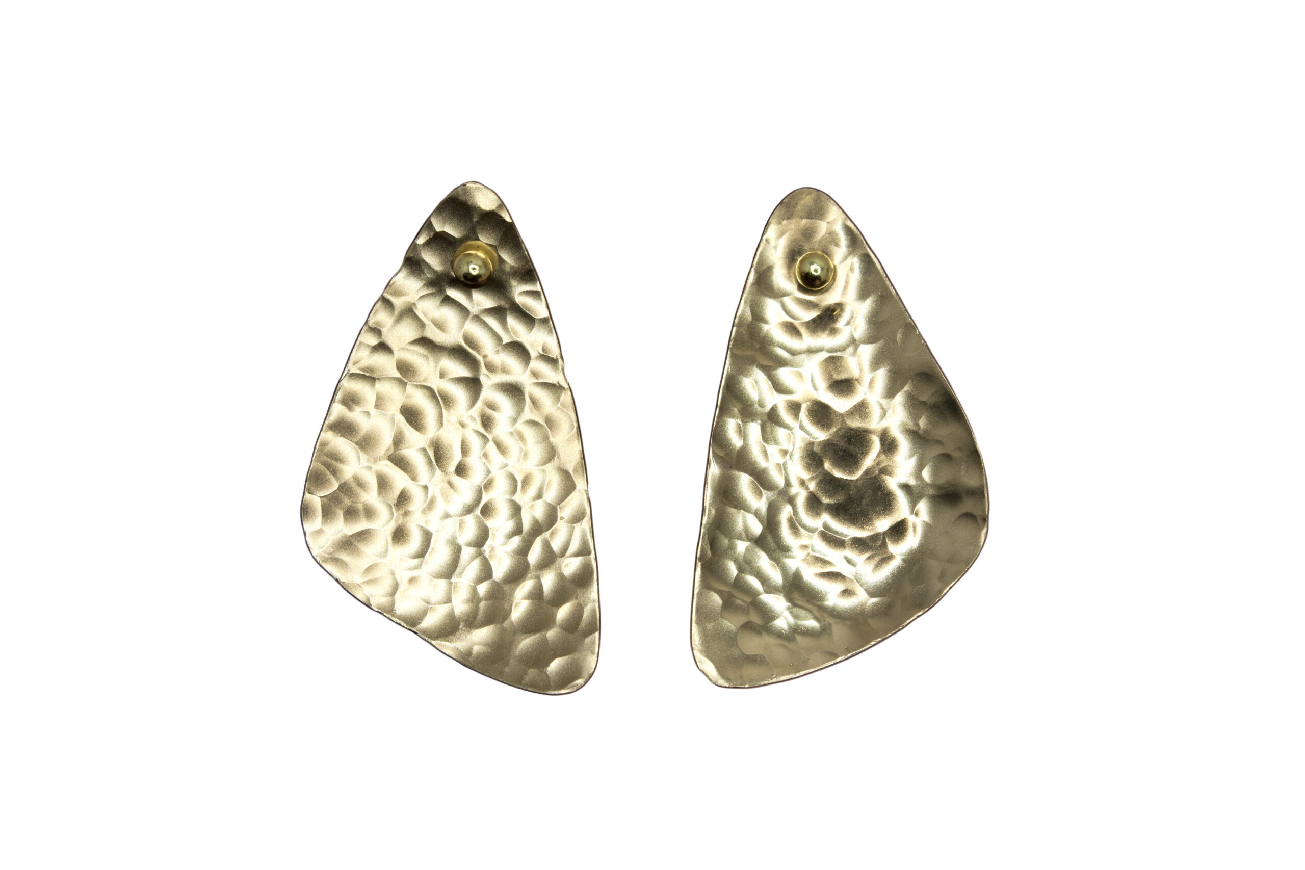 Long brass spike studs, hammered finish, tribal earrings – Nohline Art  Jewelry